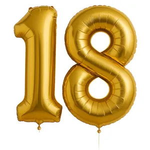  Double Digit Foil Number Inflatable Balloon