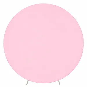 7ft Round Frame with Light Pink Cover