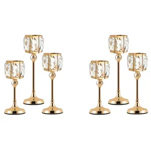 Gold & Crystal Tea Light Holders 