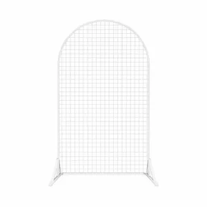  7ft White Mesh Backdrop Stand