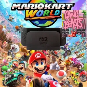 2 Games: Gang Beasts & Mario Kart  World Party Package