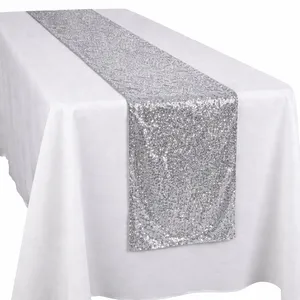 Silver Sequin Table Runner