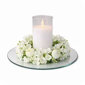Hydrangea & Rose Soft Glow Centerpiece