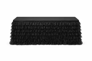 Black Frilly Table Skirt
