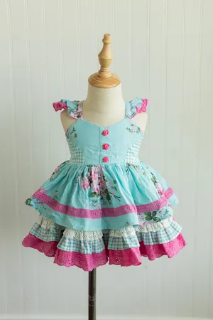 Wild Lilies Aqua Camille Dress