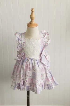 Little Vine Co Purple Patchwork Pinafore
