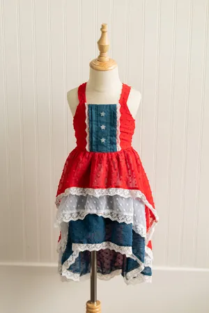 Liv and Stella All-America High-Low Dress