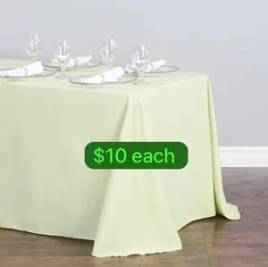 Tea green tablecloths 90” by 132”