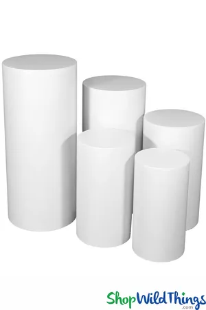 White plinth stands 