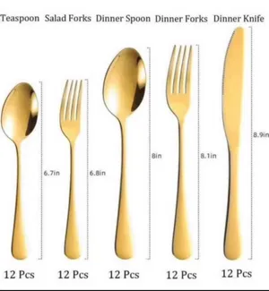 Gold flatware