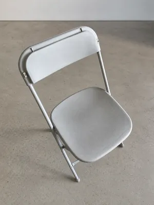 Grey folding chair