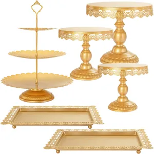 Gold dessert stands