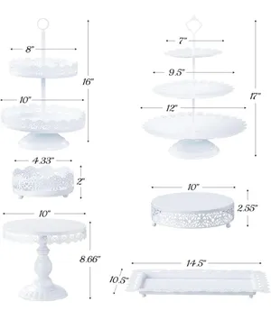 White dessert stand