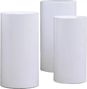 White plinth stands