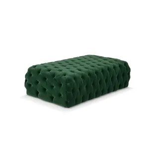 Emerald Velvet Ottoman