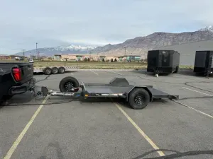 12' Steel Deck Tilt Trailer, +Winch, Scissor Lifts, Tool Boxes, Vaults, Pianos, Small Forklifts, etc 2.0