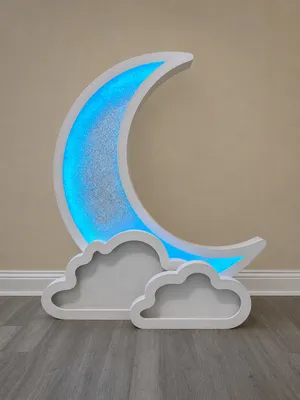 Moon and Clouds with LED Lights