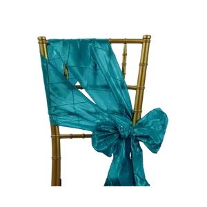 PINTUCK CHAIR SASH - TEAL 