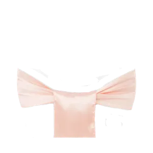 SATIN CHAIR SASH - BLUSH/ROSE GOLD