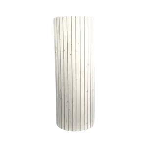 40” CIRCULAR WOODEN PEDESTAL - WHITE (L) 14” x 40”