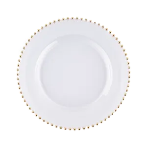 GLASS BEADED CHARGER - GOLD 