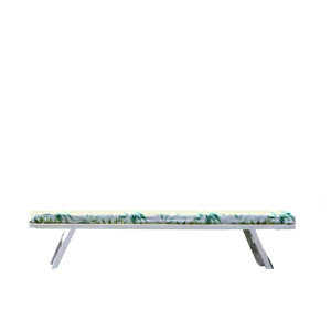 7ft WOODEN PICNIC BENCH W/PADDED CUSTOM COLOURED SEAT - WHITE 