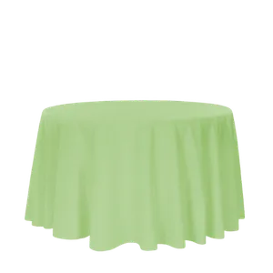 120'' ROUND TABLE LINEN POLYESTER - SAGE GREEN