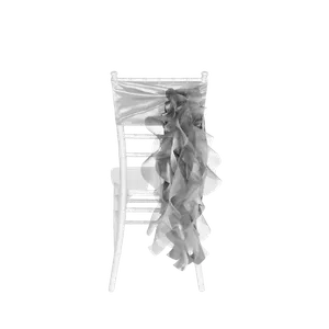 CURLY WILLOW CHAIR SASH - SILVER
