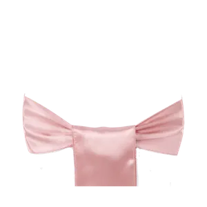 SATIN CHAIR SASH - DUSTY ROSE/MAUVE