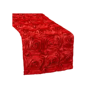ROSETTE TABLE RUNNER - RED 