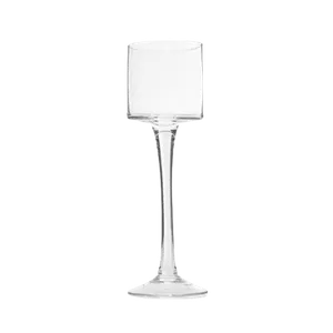 MONET PEDESTAL GLASS CANDLEHOLDER - CLEAR  3