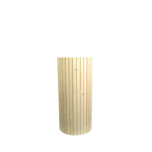 32” CIRCULAR WOODEN PEDESTAL - NATURAL (M) 14” x 32