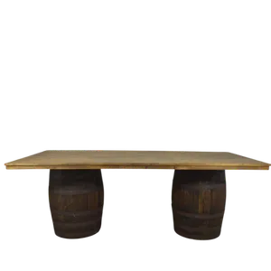 8ft RUM BARREL BAR/TABLE - BROWN 8ft x 4ft 