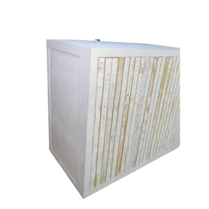 4ft VERTICAL WOODEN BAR COUNTER - DISTRESSED WHITE