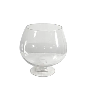  GLASS BOWL PEDESTAL VASE - CLEAR 6