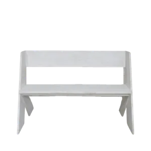 4ft WOODEN GARDEN BENCH - WHITE