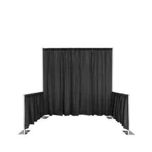 10' PIPE AND DRAPE EXHIBITION BOOTH (BLACK) - 10' x 10'