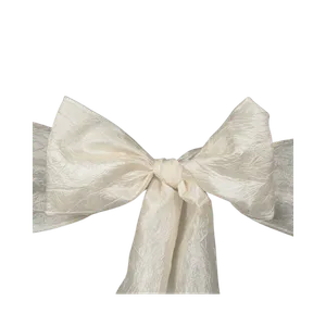 CRINKLE CHAIR SASH - IVORY