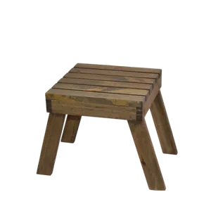 KIDS WOODEN STOOL - BROWN 