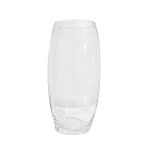   BARREL GLASS VASE - CLEAR 5