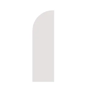 7ft HALF ROUND WOODEN BACKDROP - WHITE 7ft x 2.5ft 