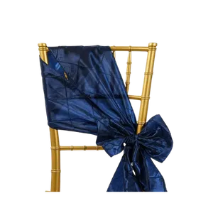 PINTUCK CHAIR SASH - NAVY BLUE