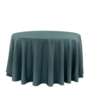 120'' ROUND TABLE LINEN POLYESTER - PEWTER/CHARCOAL