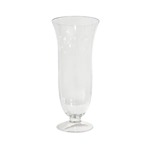 FLARE CYLINDRICAL GLASS VASE - CLEAR 6