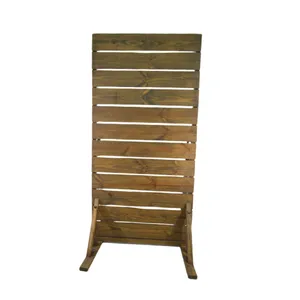 NEW 8ft WOODEN SLAT BACKDROP - BROWN 8ft x 4ft 
