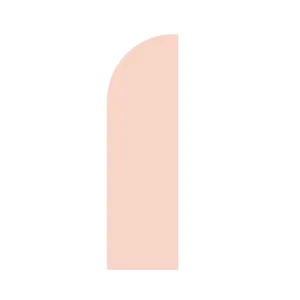 7' HALF ROUND WOODEN PANEL / BACKDROP - (BLUSH) - 2.5' x 7'