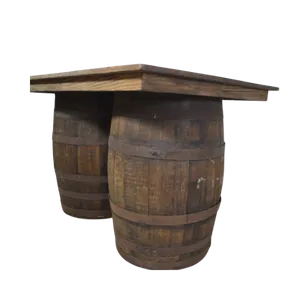 5ft RUM BARREL BAR/TABLE - BROWN 5ft X 3ft