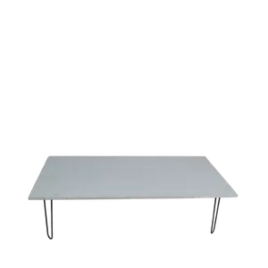 5ft HAIRPIN WOODEN PICNIC TABLE - WHITE 