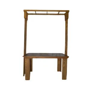 NEW 5ft WOODEN TABLE & TRELLIS/OVERHEAD FRAME - BROWN 