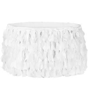 CURLY WILLOW TABLE SKIRTING (WHITE)